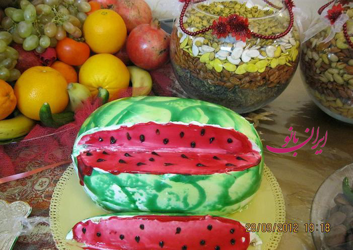 تزیین شب یلدا عروس , تزیین شب یلدا برای عروس, تزیین هندوانه شب یلدا, تزیین میوه شب یلدا, تزیین میوه شب چله عروس, تزئینات شب چله عروس, هدیه شب چله عروس, تزیین میوه شب چله ,تزیین انار شب چله