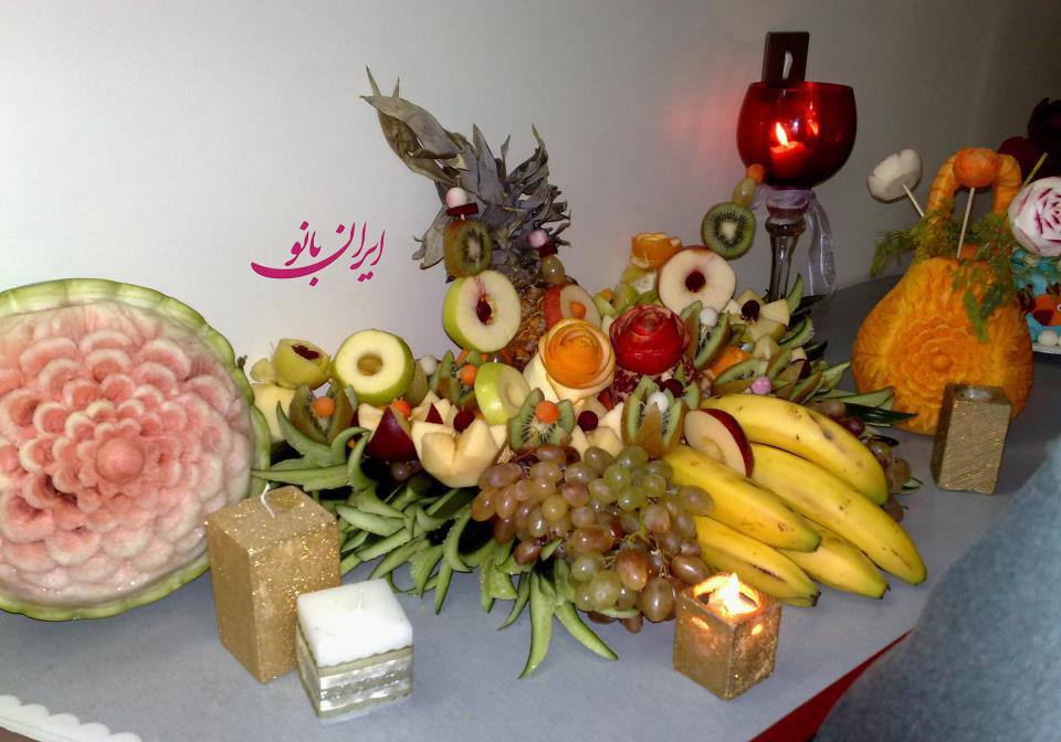تزیین شب یلدا عروس , تزیین شب یلدا برای عروس, تزیین هندوانه شب یلدا, تزیین میوه شب یلدا, تزیین میوه شب چله عروس, تزئینات شب چله عروس, هدیه شب چله عروس, تزیین میوه شب چله ,تزیین انار شب چله