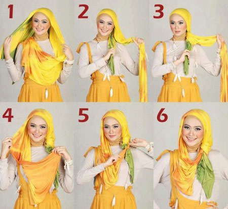 آموزش بستن شال و روسری,آموزش تصویری بستن شال و روسری