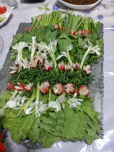 تزیین سبزی خوردن,تزیین تربچه