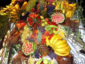 میوه آرایی شب یلدا , تزیین میوه های شب یلدا
