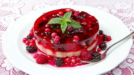 ایده تزیین دسر ژله ای ,تزیین ژله