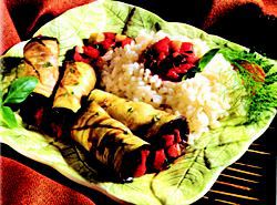 رولت بادمجان و برنج,