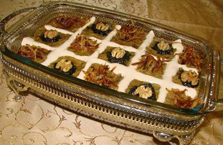 تصاویر تزیین حلیم بادمجان,تزیین حلیم بادمجان