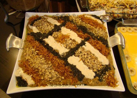 ایده برای تزیین حلیم بادمجان, تزیین حلیم بادمجان ماه رمضان