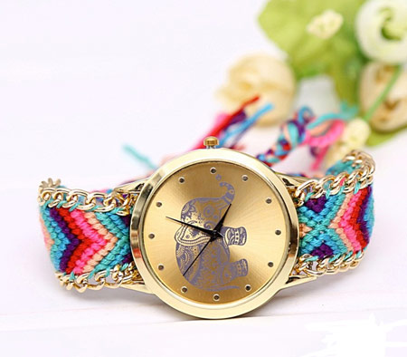 مدل ساعت مچی دخترانه, ساعت بند پارچه ای