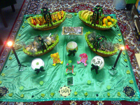 چیدمان سفره حضرت رقیه, سفره حضرت رقیه