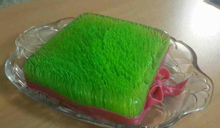 درست کردن ژله هفت سین,ژله هفت سین به شکل سبزه