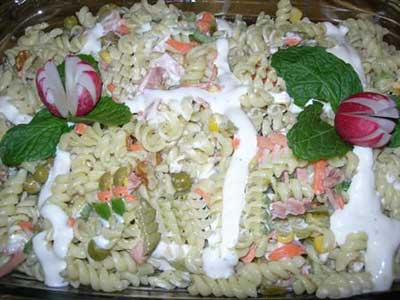 انواع سالاد ماکارونی , طرز تهیه سالاد
