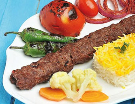 تزیین کباب تابه ای,تزیین کباب,تزیین کباب کوبیده