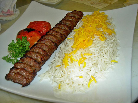 تزیین کباب کوبیده,تزیین کباب تابه ای,تزیین کباب