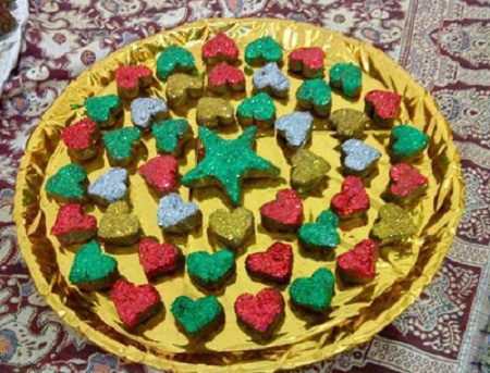مراسم حنابندان,برگزاری مراسم حنابندان,تزیین سینی مراسم حنابندان