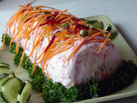 رولت الویه با نان باگت, رولت الویه با کالباس, طرز تهیه رولت الویه, تهیه رولت الویه ,سالاد الویه ,رولت سالاد الویه, رولت الویه