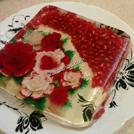 انواع ژله میوه ای, تزیین ژله میوه ای, تهیه ژله میوه ای, ژله, طرز تهیه  انواع ژله, ژله رولتی ,ژله تزریقی