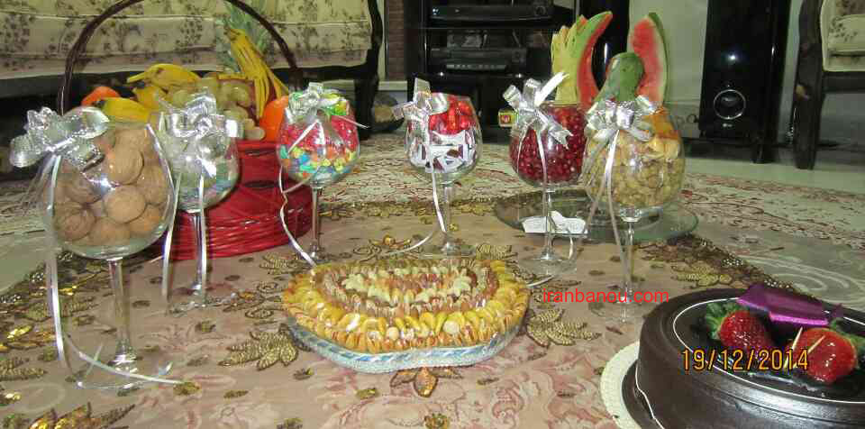 تزیین شب یلدا برای عروس, تزیین شب یلدا عروس, تزیین هندوانه شب یلدا برای عروس, تزیین هندوانه شب یلدا ,شب یلدا عروس و داماد ,شب یلدا عروس