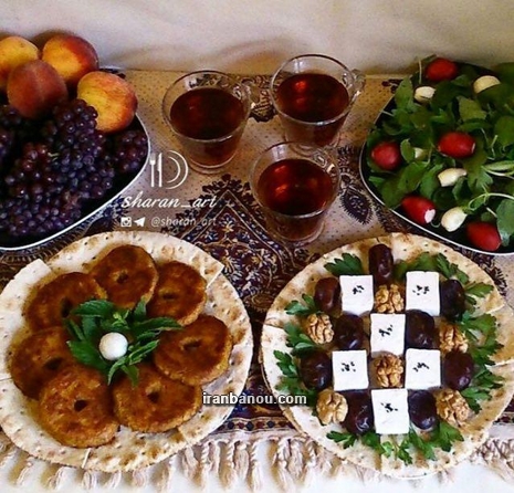 تزیین سفره افطار ماه رمضان جدید