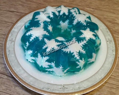 ژله دونه برفی, ژله برفی, ژله آدم برفی, ژله, ژله به شکل دونه برف, انواع ژله, ژله جدید
