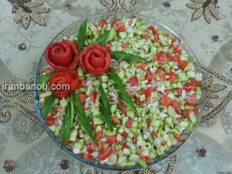 تزیین سالاد شیرازی جدید