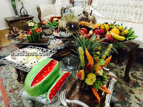 تزیینات شب یلدا برای عروس