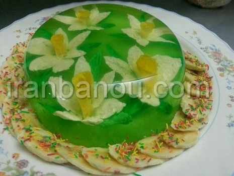 تزیین ژله تزریقی گلدار, طرز تهیه ژله تزریقی گلدار, تزیین ژله, تزیین ژله تزریقی ,تزیین ژله بستنی, تزیین ژله جدید, تزیین ژله تزریقی در جام 