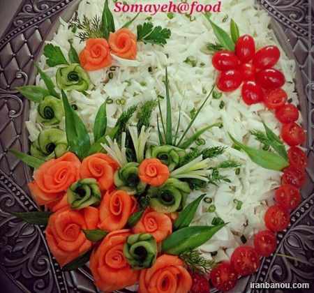 تزیین سس سالاد