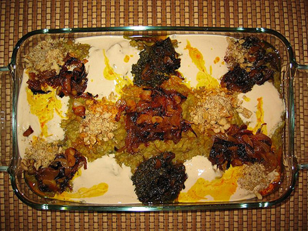 تصاویر تزیین حلیم بادمجان,مدل تزیین حلیم بادمجان