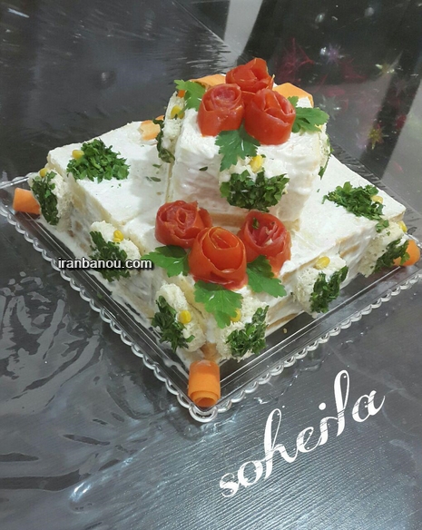 کیک مرغ شف طیبه