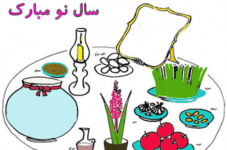 نقاشی کودکانه سفره هفت سین ,نقاشی هفت سین