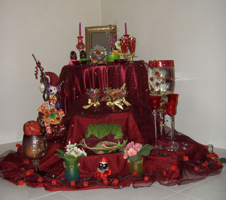 تزیین سفره هفت سین,چیدمان سفره هفت سین