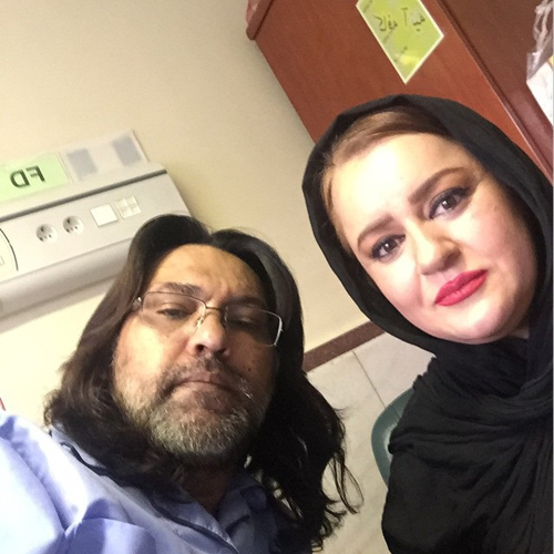 عیادت بازیگران از رضا ایرانمنش در بیمارستان 
