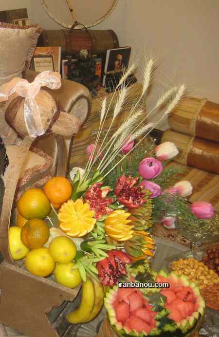 سفره شب یلدا ساده