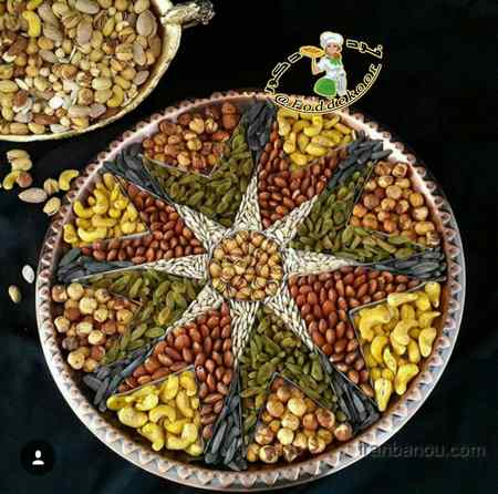 تزیین وسایل شب یلدا برای عروس تزیین اجیل