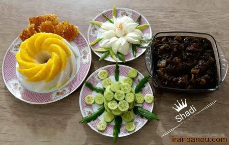  تزیین غذا و سالاد و ماست