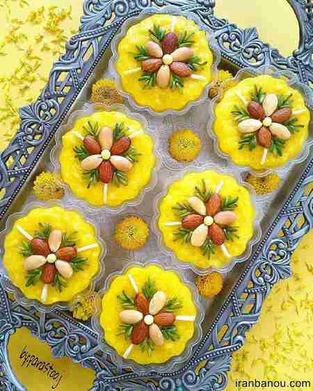  تزیین شله زرد با دارچین