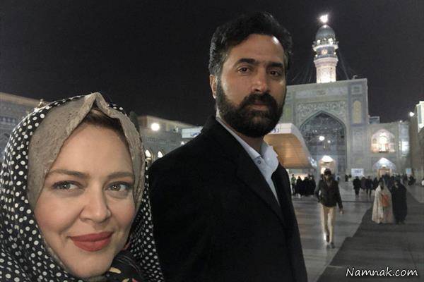 بهاره رهنما در حرم امام رضا (ع) بهاره رهنما