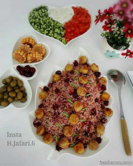 عکس سفره شام تزیین میز غذا