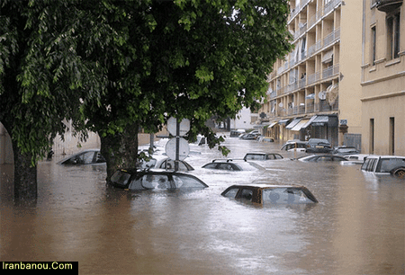 هنگام وقوع سیل