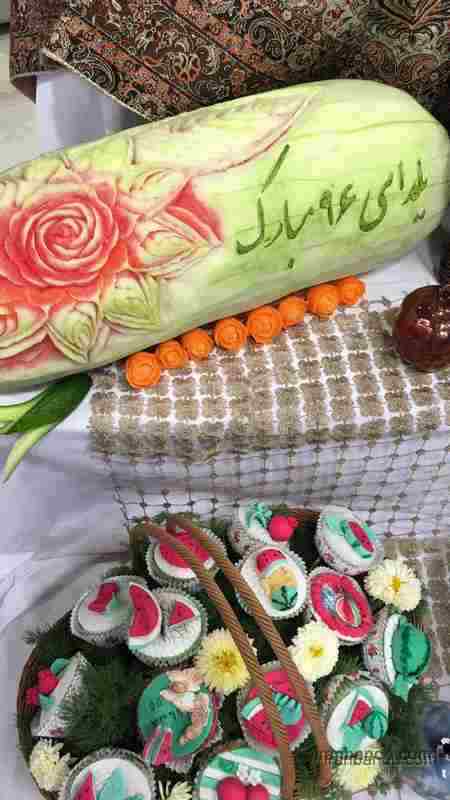 تزیین هندوانه شب یلدا