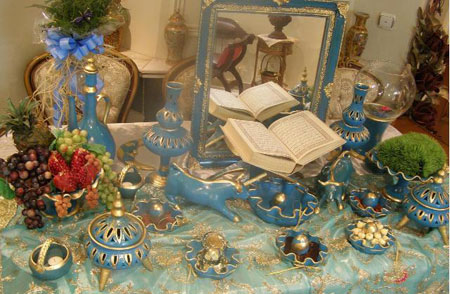 سفره هفت سین 96,تزیین سفره های هفت سین