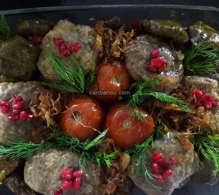  تزیین دلمه برگ کلم