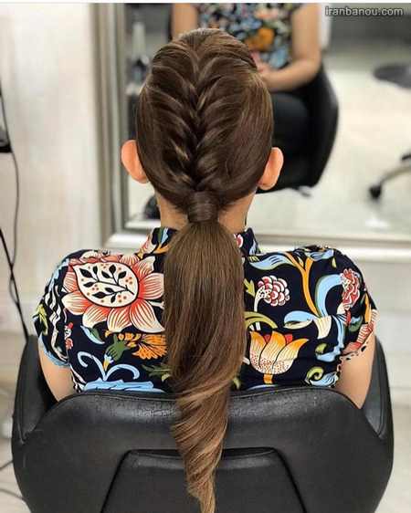 مدل بافت مو مجلسی دخترانه