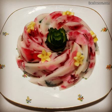  تزیین ژله رولی با چوب شور