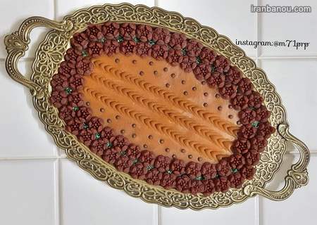  تزیین حلوا با قالب