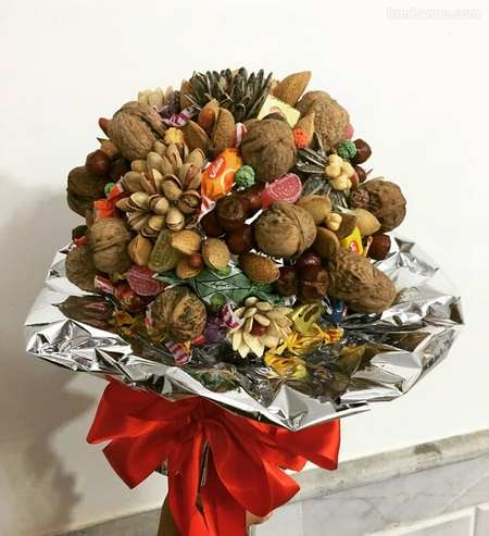 مدل شیک تزیین اجیل سفره آرایی شب یلدا برای عروس