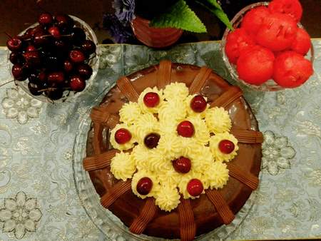 تزیین کیک خانگی بسیار ساده