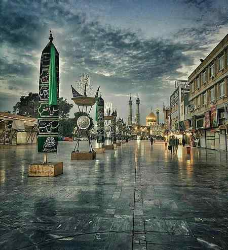 عکس دختر در حرم حضرت معصومه 
