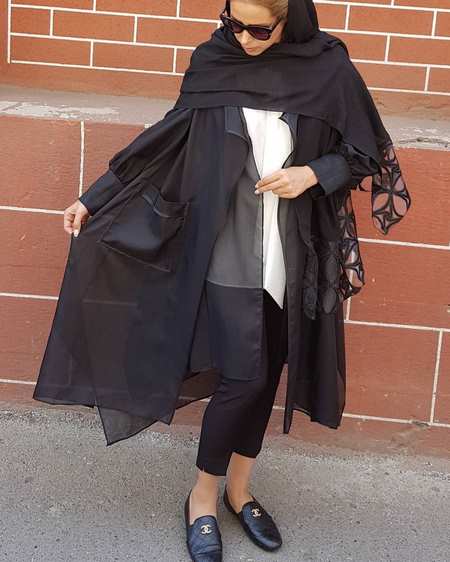 مدل مانتو حریر شیشه ای