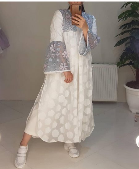 مانتو حریر شیشه ای مشکی