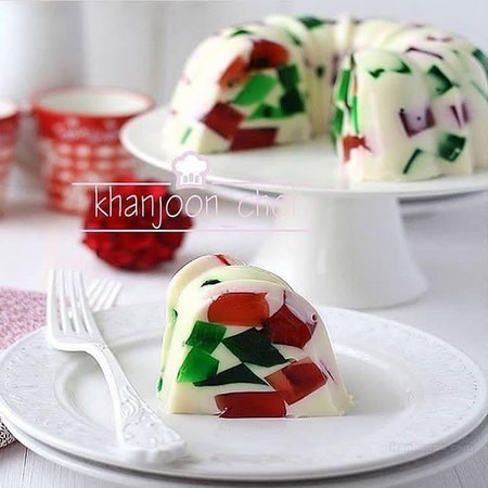 تزیین ژله شیشه ای 